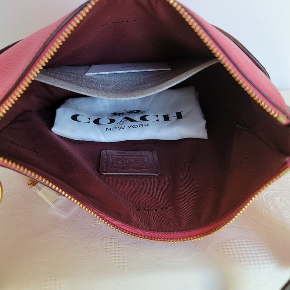 COACH Chaise Colorblocked Pebbled Leather Crossbody- Confetti Pink Multi ⭐ - Picture 12 of 16